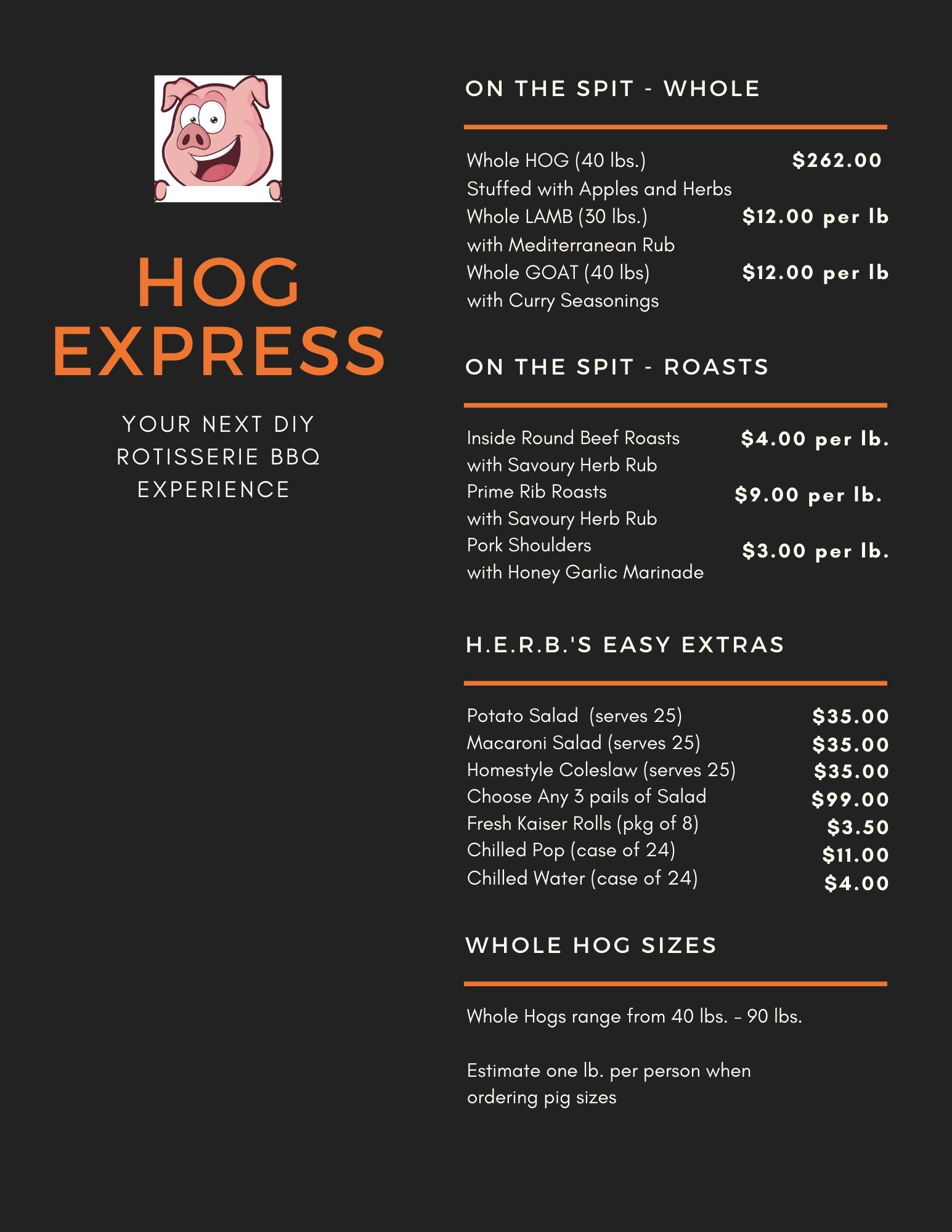 Herb Menu